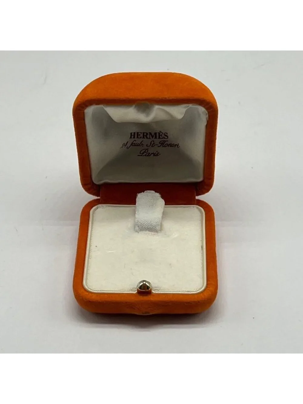 Hermes Boucles Sellier Ring Silver